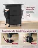VASAGLE Rolling File Cabinet with 2 Drawers, Printer Stand