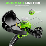 21V Weed Wacker Cordless & Lawn Edger, 9000RPM Electric Weed Eater with 2x2.0Ah Battery, 12" Auto Line Feed String Trimmer with 8 Pcs Spools, Lightweight Edger Lawn Tool for Yard, Green