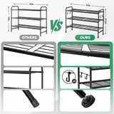 Tbzieoc 3 Tier Shoe Rack Metal Shoe Storage Organizer for Entryway Closet Space Save