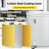 16 gal Fryer Grease Bucket, Oil Disposal Caddy, Steel Fryer Oil Transport Container With Rust-Proof Coating, Grease Can With Lid & Lock Clips