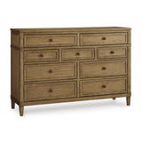 Signature Design by Ashley Sharlance Casual 9-Drawer Dresser with Felt-Lined Top Drawer and Easy Glide for Bedroom, Light Brown