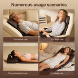 Lanmun Full Body Massage Mat with Heat, Detachable Neck Massager, Vibration Massage Pad with Waist Airbag, Massage Mat with 10 Vibration Motors & 9 Settings for Home Office, Gift for Men Women Parents
