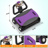 FIAMERMOR 2026 AB Roller Wheel - 4 wheel elbow support abdominal wheel automatic rebound abdominal fat burning weight loss core training equipment home/gym (Purple)