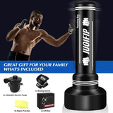 Heavy Punching Bag with Stand Adults Teens, 70" Freestanding Punching Bag with Boxing Gloves and Electric Air Pump, Women Men Standing Inflatable Boxing Bag for Training MMA Thai Fitness YORWHIN