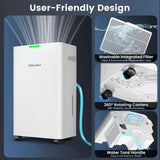 DGUAM 5000 Sq. Ft Dehumidifier, Max 95 Pint/Day Dehumidifier for Basement & Home, Compressor Dehumidifier with Drain Hose, Smart Humidity Control, Energy Efficient & Quiet for Bedroom, Large Rooms