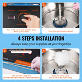 VEVOR Cotton Candy Machine Commercial, 1000W Electric Floss Maker with Stainless Steel Bowl, Sugar Scoop, Storage Drawer, Perfect for Home, Carnival, Kids Birthday, Family Party, Blue