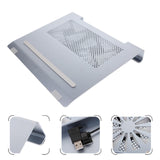 Laptop Cooling Pad Stand Under 17.3 Inch with Dual Fans Aluminum