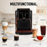 Zulay Kitchen Magia Automatic Espresso Machine – Clasica, Black Copper – Super Automatic Coffee Maker with Built-in Grinder, Steam Wand, Self-Cleaning, Touch Panel, for Bean & Ground Coffee