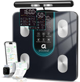 arboleaf Smart Scale for Body Weight, 8-Electrode Dual-Frequency BIA Bathroom Scale with 7-in-1 Display for BMI Body Fat Muscle Mass, Segmental Full Body Composition Analyzer, 50+ Metrics in App