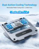 Metfut Laptop Cooling Pad with Detachable Fan & Cooler,360° Rotation Base