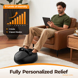 HTM Foot Massager with Heat - Shiatsu Kneading Rolling, 5 Massage Modes with 9 Adjustable Intensity, Fits Up to Size 13, Home Office Relaxation Gift for Women and Man
