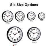 Roymnie Wall Clock Silent Non-Ticking Modern Clock Battery Operated 18 Inch Large Classic Analog Decorative for Classroom, Living Room, Office, Bedroom, School, Hotel (Black)