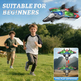 Tubokoro Foam Remote Control Airplanes RC Planes for Kids Adults, RC Airplane Fighter Jet with Light, 360° Flip Fighter Jet Toys, Stunt Roll, Airplane Toy Gifts for Kids Boys