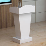Wood Lectern Podium Stand, Church Pulpit Desk,White,Basic