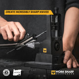 Work Sharp Precision Adjust Elite Knife Sharpener - Fixed Angle Sharpening System for Kitchen & Pocket Knives - Professional Guided Knife Sharpening Tool