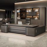 L-Shaped Executive Desk with Storage Drawers, Modern Office Furniture for Home & Workplace, Stylish Management Table for Spacious Workspace