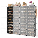 Portable Shoe Rack Organizer with Door, 80 Pairs Shoe Storage Cabinet Easy Assembly WEXCISE
