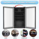 Antarctic Star Beverage Refrigerator Cooler -120 Can Mini Fridge Glass Door for Soda Beer or Wine Constant Glass Door Small Drink Dispenser Clear Front for Home, Office Bar 3.2cu.ft