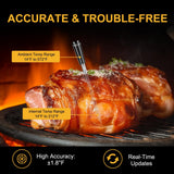 EIHO Wireless Bluetooth Meat Thermometer with 2 Ultra-Thin Probes, Smart Digital Food Thermometer 600FT Remote Range, Standalone Smart Base