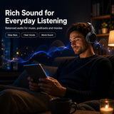 Wireless Noise Cancelling Headphones, 120H Playtime, Over Ear Headphones