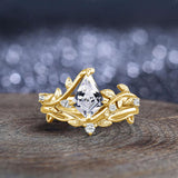 Oseew Kite Cut Moissanite ring Moissanite engagement ring set Moissanite rings for women(Moissanite)