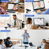 Bluetooth Conference Speaker with Microphone & Premium 360° Voice Pickup, USB-C Speakerphone Home Office Svemei