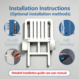Hafee grace 18.7” Drill-Free Foldable Shower Seat Wall Mounted, 660lb Heavy Duty Fold Down Chair, Fixed-Height for Elderly Home Care Bathroom