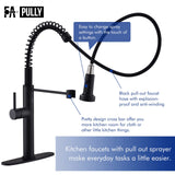 Fapully Black Kitchen Faucet with Pull Down Sprayer,Touchless Motion Sensor Single Handle Faucet for Kitchen Sink