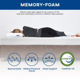 FDW | 6 Inch Full Mattress | Medium Firm | Gel Memory Foam Mattress | White | Bed in a Box, CertiPUR-US Certified | Pressure Relief, Cooling Ventilated Foam | Washable Removable Cover