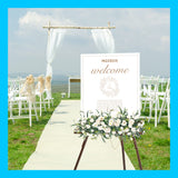 MEEDEN Easel Stand for Wedding Sign: Wood Tripod for Display Poster Board