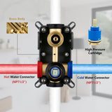 Tohlar Gold Shower Faucet System, High Pressure 10 Inches Rain Shower Head and 3-Setting handheld Spray Combo, Wall Mounted Shower Head and Handle Set, Valve Body and Trim Included