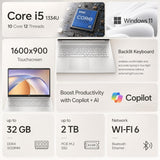 HP 17.3" Touchscreen Laptop, Intel Core i5‑1334U, 16GB RAM, 1TB SSD, Silver