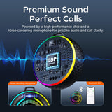 Kinglucky Shower Speaker Bluetooth Waterproof IPX7, Portable Magnetic Speaker with 360° Surround Sound 10W, Bluetooth 5.3, Mic & LED Light, Hook & Lanyard, 12H Playtime for Bathroom, Outdoor, Beach