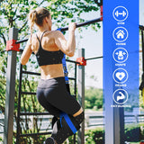 HOXWC Pull Up Resistance Bands, Pull Ups System with Fabric Feet/Knee Rest, Adjustable Resistance Bands for Working Out for Home Gym Strength Training, Pull Up Assist Band