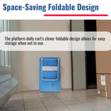 Heavy Duty Moving Platform Hand Truck, Moving Flatbed Cart Push Cart Platform Dolly Cart for Groceries, Warehouse