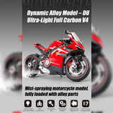 PLAYBUDDY RC Motorcycle Model for Adult, 1/7 Scale Remote Control Motorcycle V4 Top Edition with Ignition System & Smoke Spray, for Biker