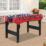 5ft Foosball Table，Mini Competition Soccer Table Game with All Accessories, Leg Levelers and Heavy-Duty Legs. Perfect for Home, Game Rooms, and Parties (Red)