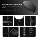Anautin 10.5in LED Desk Ring Light, Video Conference Lighting for Zoom Meeting/Video Calls, Live Stream, Home Office, Computer Lighting for Webcam, Online Classes, Professional Streaming