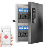32 Key Lock Box Wall Mount, Smart Key Cabinet One Time Password/APP Bluetooth/Fixed/Wi-Fi Remote/Key Unlock DiDiHere