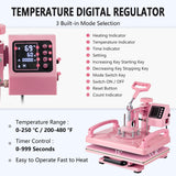 Hitgrand Heat Press 12x15 inch, Heat Press Machine for T-Shirts, 8 in 1 Heat Press with 30 OZ Tumbler Press
