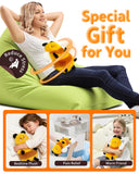 Honeybee Microwave Heating Pad for Period Cramps, Microwavable Stuffed Animal Cute Moist Weighted Plush Heating Bean Bag with Removable Cover Unscented Heatable Gifts