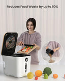 iDOO Electric Composter for Kitchen, 3L Countertop Compost Bin, Odorless Kitchen Composter, Indoor/Outdoor Compost Machine, Turn Food Waste into Fertilizer, Auto-Cleaning, White