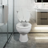 Angel Shield Marble Toilet Seat Durable Molded Wood with Quiet Close,Easy Clean，Quick-Release Hinges (Elongated,White Marble)