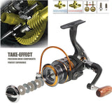 Sougayilang Spinning Fishing Reels Smooth 11BB for Inshore Boat Rock Freshwater Saltwater Fishing-DK1000