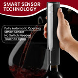 BLUBYEES Electric Wine Bottle Opener with Charging Base & Built-in Foil Cutter – Rechargeable Intelligent Touch-Activated Automatic Corkscrew – Luxury Christmas Wine Gifts for Women, Men, Seniors
