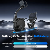 MERACH Recumbent Exercise Bikes for home, Light Commercial Recumbent Exercise Bike for Seniors Adults, Magnetic Recumbent Stationary Bike