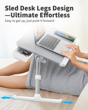 SAIJI Laptop Bed Tray Table - Adjustable Lap Desk for Couch (Gray)