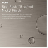 Moen Halle Spot Resist Brushed Nickel Tub and Shower Trim Kit Featuring Showerhead, Lever Handle, and Tub Spout with Posi-Temp Valve Included, 82970SRN