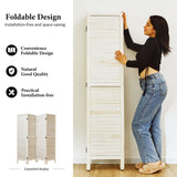 Room Dividers and Folding Privacy Screens, Wood Louvered Separators Divider Wall for Home Office