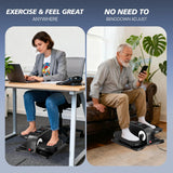 Under Desk Elliptical Machine Elliptical Leg Exerciser as Seen on TV for Senior with Remote Control Portable Quiet Electric Seated Pedal Exerciser with 12 Adjustable Speed